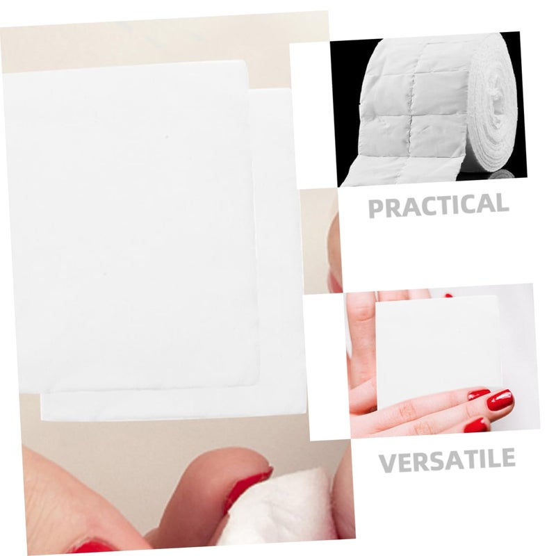 مناديل الأظافر الخالية من الوبر 500 ورقة 2 لفة مناشف قابلة للتخلص منها لإزالة مكياج مانيكير - Image 4